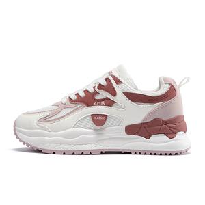 Износостойкие, дышащие, легкие женские повседневные туфли ZHR низкие, бело-черные