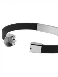 Adeliás Кожаный браслет унисекс, 24 см, черный