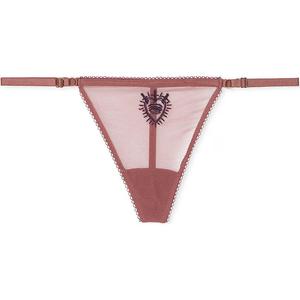 Victoria's Secret Очень сексуальное кокетливое сетчатое регулируемое V-стринг / V-стринги женские 1 упаковка Vintage Rose