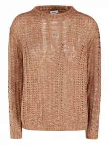 Ажурный свитер Herno, коричневый