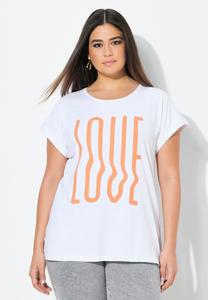 Футболка с принтом LOVE SHORT SLEEVE GRAPHIC Ulla Popken, белый