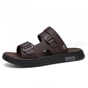 Shiozawa Пляжные сандалии мужские, черно-коричневые