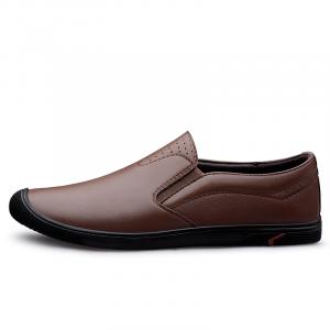 XIMO BULL Повседневные кожаные туфли мужские низкие коричневые, цвет Brown