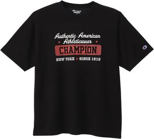 Мужская футболка Champion с коротким рукавом, круглый вырез, быстросохнущая, с защитой от УФ-излучения, водоотталкивающая, с графическим логотипом, с карманом, C3-ZS317, черный