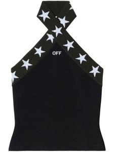 Off-White топ Star, черный
