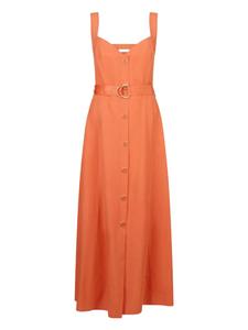Льняное платье с поясом LIU JO, оранжевый