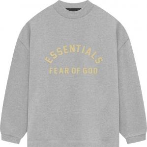 Футболка Fear of God Essentials Heavy Jersey Long-Sleeve  'Light Heather Grey', серый