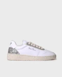 Женские кожаные кроссовки с контрастной спинкой Toni Pons, белый