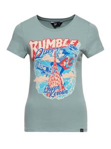 Футболка Queen Kerosin Rumble Queen зеленого цвета Queen Kerosin