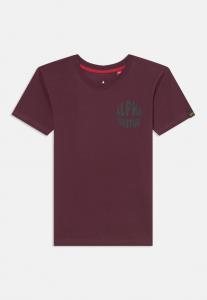 Футболка Alpha Industries LOGO KIDS TEENS UNISEX, Dark Cherry/Dark Red