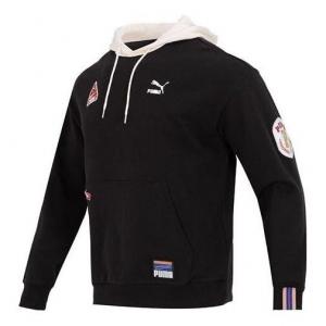 Толстовка team badge hoodie 'black' Puma, черный