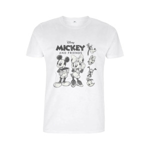 Футболка с принтом MICKEY CLASSIC FREINDS SKETCH Disney, белый