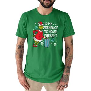 Мужская футболка Dr. Seuss Grinch My Presence Is Your Present Licensed Character