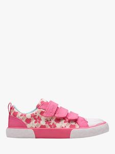 Детские обувь Foxing Shell Clarks, Pink Canvas
