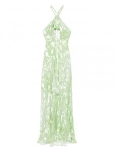 Платье макси из жаккарда Ermanno Scervino, зеленый