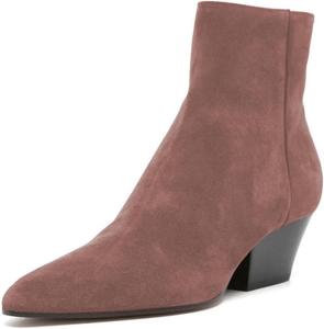 Женские ботильоны FYS с заостренным носком, высокой и устойчивой колодкой, невысоким толстым каблуком, боковой молнией, повседневные обувь для улицы, размеры 4-16 US, Pink