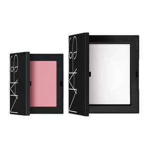 Набор косметики для женщин NARS, Two-Piece Set C: Blush #ORGASM Blissful красный Pink 4.8g+Shimmering Radiance Translucent Setting Powder Compact 10g