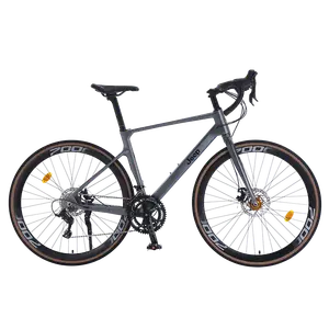 Шоссейный велосипед с механическими дисковыми тормозами из магниевого сплава для взрослых Jeep, серый