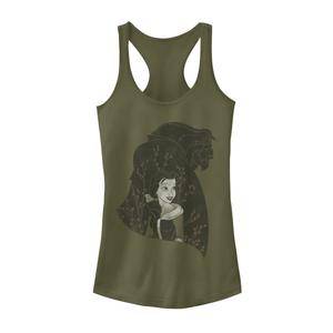 Детская майка Disney's Beauty & The Beast с силуэтом серого и цветов Licensed Character