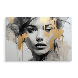 Картина на холсте Muralo Porträt Frau Abstraktion, 30x20x20 см цвет beige/schwarz/grau/weiß