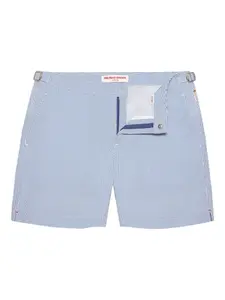 Плавки-шорты из сирсакера в полоску «Бульдог» Orlebar Brown, синий