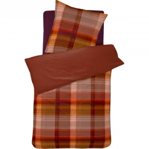 Двустороннее постельное белье Золушка «Понте» с клетчатым узором Cinderella, цвет red clay