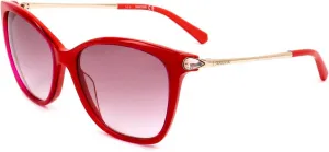 Солнцезащитные очки Swarovski (SK-0267-S 66F) с градиентными линзами цвета «Вишня – Золото – Сливовый», Gold