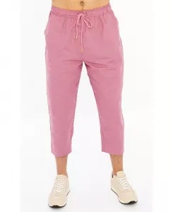 Мужские штаны YahYah с завязками из льна Dai Moda, фиолетовый