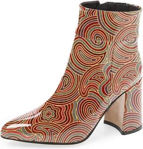 Женские ботильоны FSJ с остроконечным носком на высоком каблуке, глянцевая лакированная кожа, для вечеринок, размеры 4-15 США, Moire