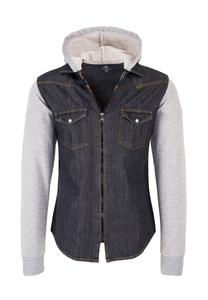 Рубашка Джинсовая рубашка с капюшоном, стандартного кроя Rock Creek, антарцитовый