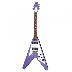 Гитара Epiphone Kirk Hammett 1979 Flying V, звукосниматели Gibson USA T-Type, фиолетовый металлик, жесткий кейс
