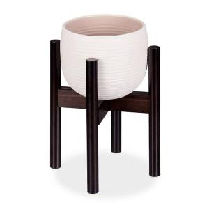 Подставка для цветов Relaxdays Bambus verstellbar braun, темно-коричневый