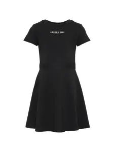 Платье с тональной лентой Calvin Klein Kids, черный