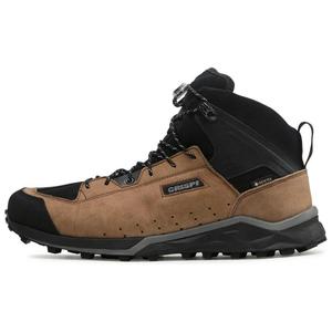Антискользящие износостойкие полувысокие туристические ботинки Unisex черный коричневый CRISPI, черный коричневый