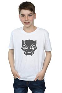 Черная пантера Черная на черной футболке Marvel, белый