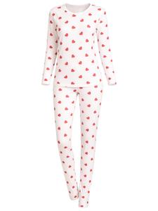 Fashionshowcase Пижама 'HeartEase Set' в белом цвете