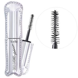 Мини-тушь для ресниц Lights, Camera, Lashes Volumizing & Conditioning Platinum Mascara tarte, 0.16 Fl. oz /5 mL, Black