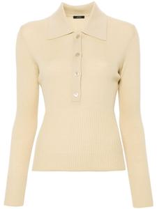 JOSEPH шерстяная рубашка поло в рубчик, серый