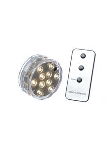 Marelida Подводный светодиодный светильник, теплый белый свет, для ваз, с пультом дистанционного управления, диаметр: 7 см, прозрачный
