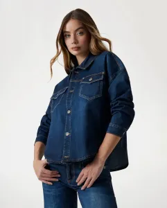 Женская джинсовая куртка с длинным рукавом Guess, индиго