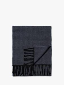 Шарф из мериносовой шерсти в рубчик «ёлочка» Eton, Navy Blue