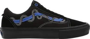 Кроссовки Breana Geering x Skate Old Skool 'Black Blue Snake', черный