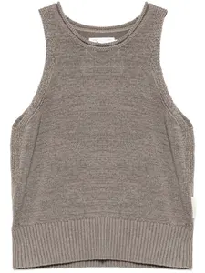 Трикотажный топ без рукавов Izzue, коричневый