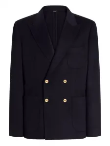 Двубортный пиджак с карманами Dolce & Gabbana, синий