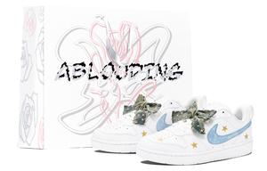 Кроссовки Nike Court Borough Skateboarding Shoes Women's Low-top Blue/white, голубой