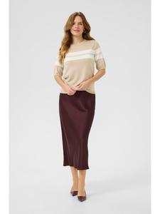 Kaffe Вязаный свитер KAlizza стандартного кроя, цвет Feather Grey mel/Chalk Stripe