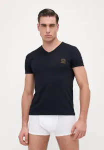 Рубашка с короткими рукавами и v-образным вырезом, новый логотип topeka. Versace, Schwarz