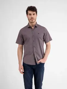 Рубашка с короткими рукавами LERROS "Рубашка с короткими рукавами LERROS с геометрическим принтом", синий