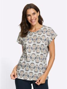 Футболка с принтом в экрю-лиловом цвете WITT WEIDEN