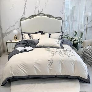CAIMIAO Комплект постельного белья из хлопка с элегантной вышивкой